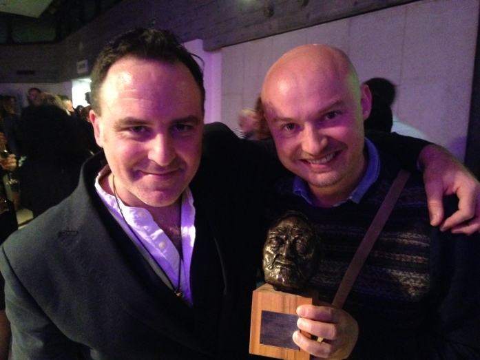 Composer Benjamin Till & Producer Julian Simmons at the 2014 Grierson Awards2014
